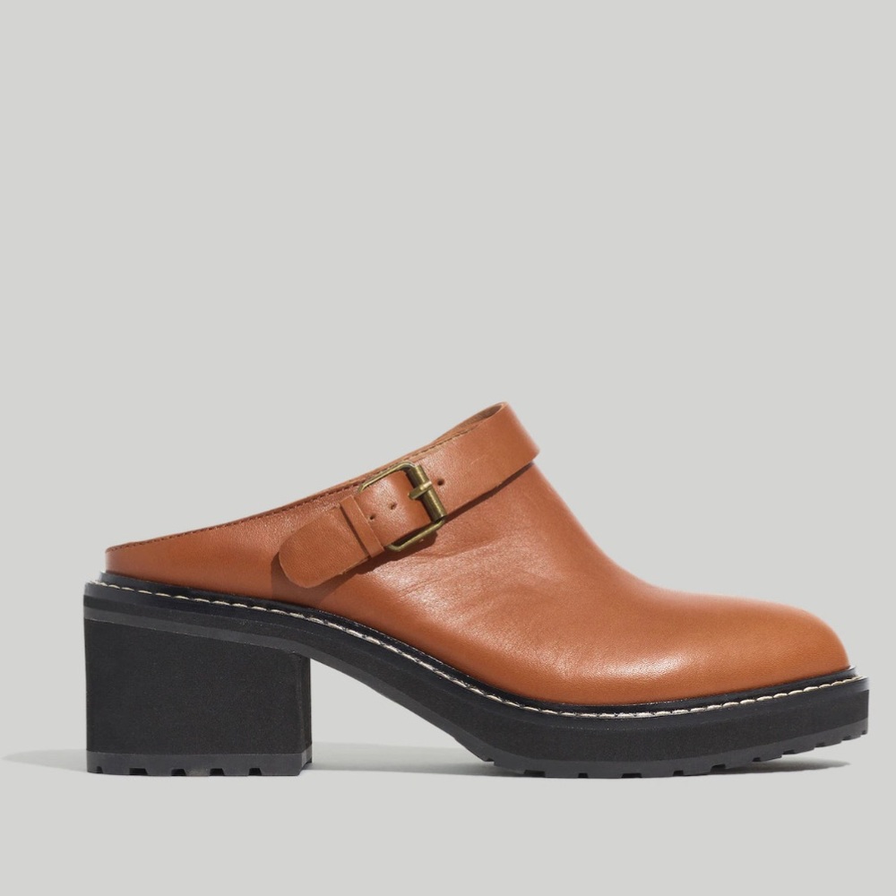 NWT Madewell The Willa Convertible Strap Mule English Saddle Leather Women’s 7.5 - Picture 3 of 12